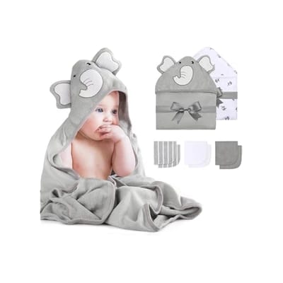 Conjunto de toalhas de banho para bebé Momcozy 8 peças