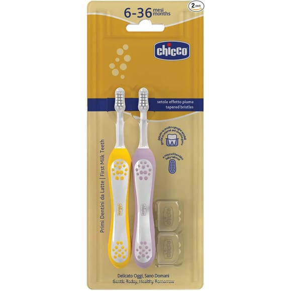 Escovas Chicco primeiros dentes (6–36 meses)