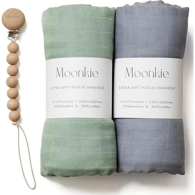 Moonkie muselinas de bambu 120x120 cm pack de 2