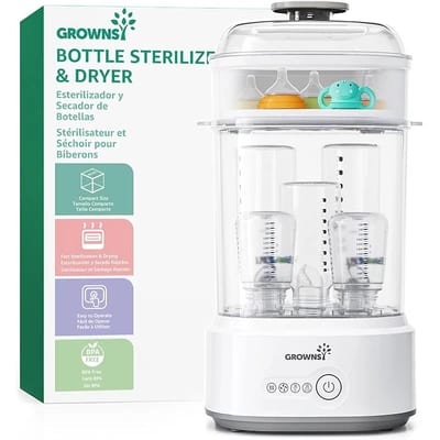 GROWNSY esterilizador e secador de biberões compacto