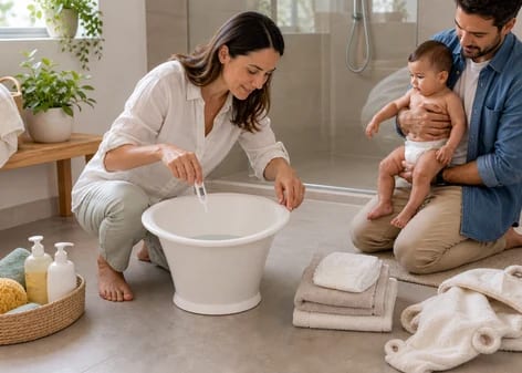 Banheira Shantala e Tummy Tub: como usar com segurança