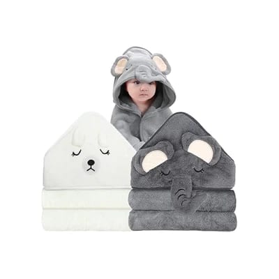Conjunto de toalhas com capuz para bebé ROXANEPIG 2 peças